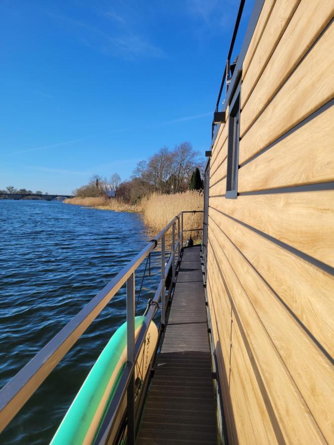 Hausboote Unteres Odertal Hausboot Kranich Hotel Schwedt Buitenkant foto